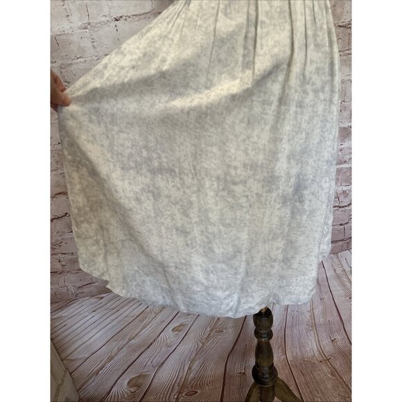 Maisie Womens S Sleeveless Dress Smocked Summer Midi Pockets White Gray Tie Dye - Picture 7 of 13